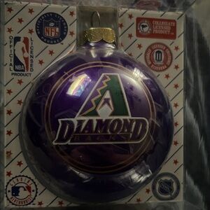 Arizona Diamondbacks Purple and Green Christmas Holiday Ornament